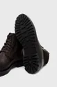 Kotníkové boty pánské kožené hnědá barva Pánský