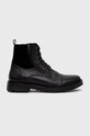 Buty wysokie męskie skórzane kolor czarny RW22.OBM606 czarny RW22
