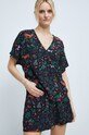 Piżama damska wzorzysta czarna RW22.PJD500 czarny RW22