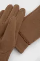 Dámske rukavice z hladkej pleteniny hnedá