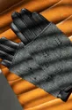Rękawiczki damskie skórzane kolor czarny Materiał zasadniczy: 100 % Skóra naturalna, Podszewka: 100 % Poliester, Inne materiały: 100 % Akryl