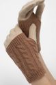 piaskowy Rękawiczki damskie z dzianiny kolor beżowy Damski