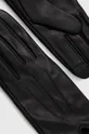 Rukavice dámske z prírodnej kože čierna farba čierna