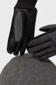 Rękawiczki męskie z połączenia różnych materiałów kolor szary szary