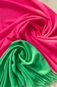 ostry różowy Szalik damski z ozdobnymi frędzlami kolor różowy Damski