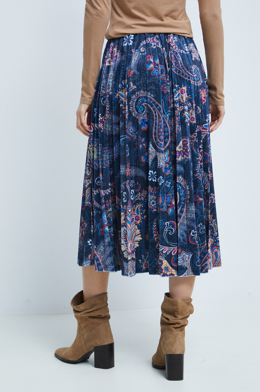 Spódnica damska wzorzysta kolor multicolor 95 % Poliester, 5 % Elastan