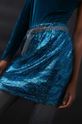 cyraneczka Spódnica damska z cekinami kolor turkusowy Damski