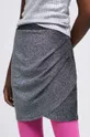 Spódnica damska z włóknem metalicznym kolor srebrny Damski