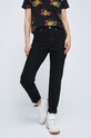 Odzież Jeansy damskie slim fit czarne RW22.SJD020 czarny