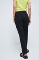 Spodnie damskie proste high waist czarne 95 % Bawełna, 5 % Elastan