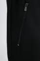 czarny Spodnie dresowe damskie z imitacji zamszu kolor czarny