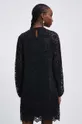 Šaty dámske z čipkovanej látky čierna farba  Základná látka: 96% Polyester, 4% Elastan Podšívka: 100% Polyester