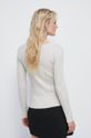 Sweter damski prążkowany beżowy 70 % Wiskoza, 30 % Poliamid