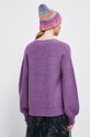 Oblečenie Sveter dámsky z melanžovej pleteniny fialová farba RW22.SWD082 fialová