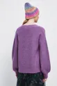 Sweter damski z melanżowej dzianiny kolor fioletowy 73 % Akryl, 24 % Poliester, 3 % Elastan
