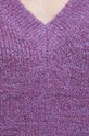 Sveter dámsky z melanžovej pleteniny fialová farba RW22.SWD082 fialová