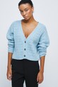 Dámsky kardigán s prímesou vlny RW22.SWD302 tyrkysová