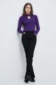 Sweter damski prążkowany fioletowy fioletowy