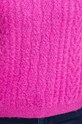 Sweter z domieszką wełny damski różowy różowy RW22.SWD605