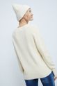 Sweter damski gładki kolor beżowy 52 % Wiskoza, 26 % Poliester, 22 % Poliamid