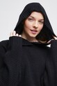 Sweter damski z kapturem kolor czarny czarny RW22.SWD804