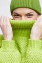 Sweter damski z golfem kolor zielony