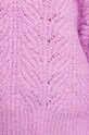 Sweter damski z efektownym splotem kolor fioletowy RW22.SWD812