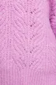Sweter damski z efektownym splotem kolor fioletowy