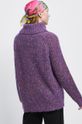 Sweter z domieszką wełny damski kolor fioletowy 72 % Poliester, 24 % Akryl, 4 % Wełna