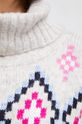 Sweter damski wzorzysty kolor beżowy Damski