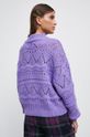 Sweter damski z fakturą kolor fioletowy 80 % Akryl, 20 % Poliester
