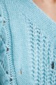 Sweter z domieszką wełny damski kolor turkusowy RW22.SWD909