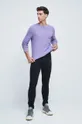 Bavlněný svetr pánský Basic fialová