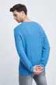 Sweter bawełniany męski turkusowy 100 % Bawełna