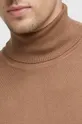 Sweter męski gładki brązowy Męski