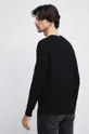 Bavlněný svetr pánský z melanžové pleteniny černá barva  100% Bavlna