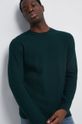 Sweter męski z fakturą kolor zielony Męski