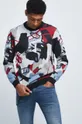 Sweter męski wzorzysty multicolor Męski