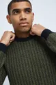 zelená Bavlnený sveter pánsky so vzorom