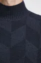 Sweter męski z półgolfem kolor granatowy