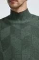 Sweter męski z półgolfem kolor zielony Męski