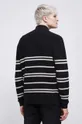 Bavlnený sveter pánsky so vzorom čierna farba  100 % Bavlna