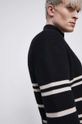 Sweter bawełniany męski wzorzysty kolor czarny Męski