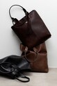Dámska kabelka shopper imitácia kože hnedá RW22.TOD106