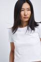 T-shirt damski bawełniany biały 96 % Bawełna, 4 % Elastan