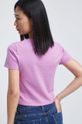 T-shirt damski bawełniany fioletowy 96 % Bawełna, 4 % Elastan