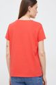 T-shirt damski gładki czerwony 96 % Bawełna, 4 % Elastan