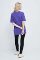 T-shirt bawełniany gładki fioletowy 100 % Bawełna
