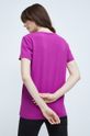 T-shirt damski gładki fioletowy 96 % Bawełna, 4 % Elastan