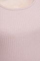 T-shirt damski prążkowany różowy Damski